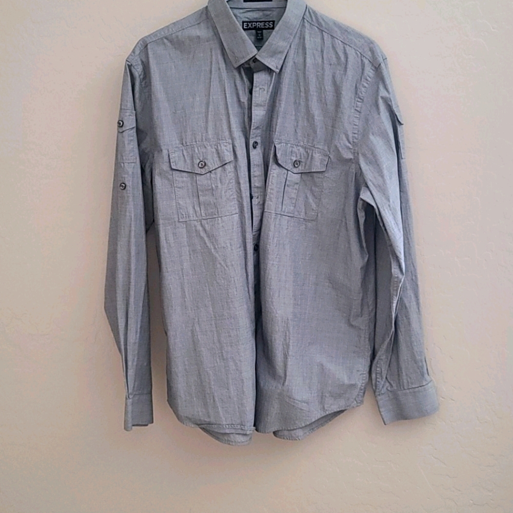 Men's Classic Solid Stretch Cotton 1Mx Dress Shirt